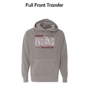 MCHS Girls Basketball Adult Garment-Dyed Hooded Sweatshirt