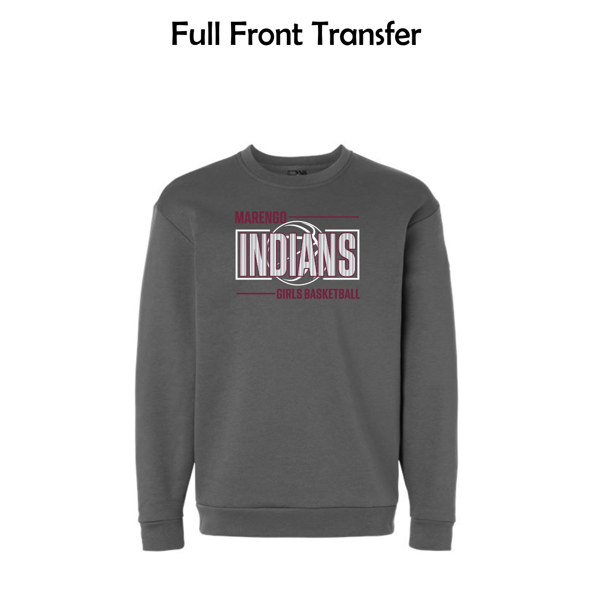 MCHS Girls Basketball Adult Adidas Crewneck Sweatshirt