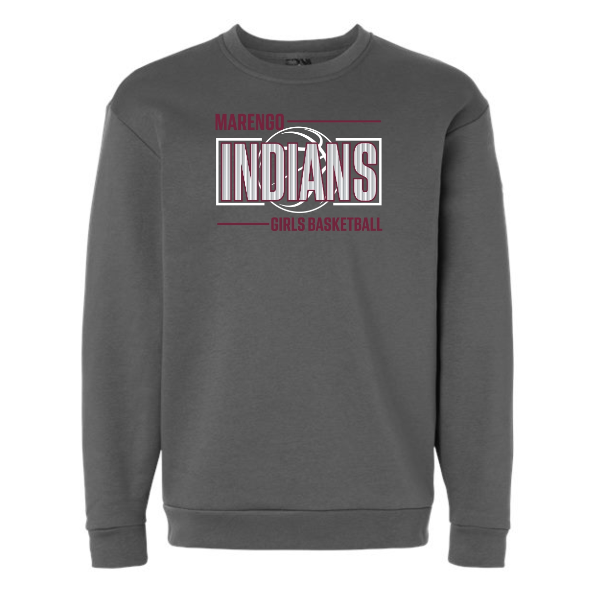 MCHS Girls Basketball Adult Adidas Crewneck Sweatshirt - Image 2