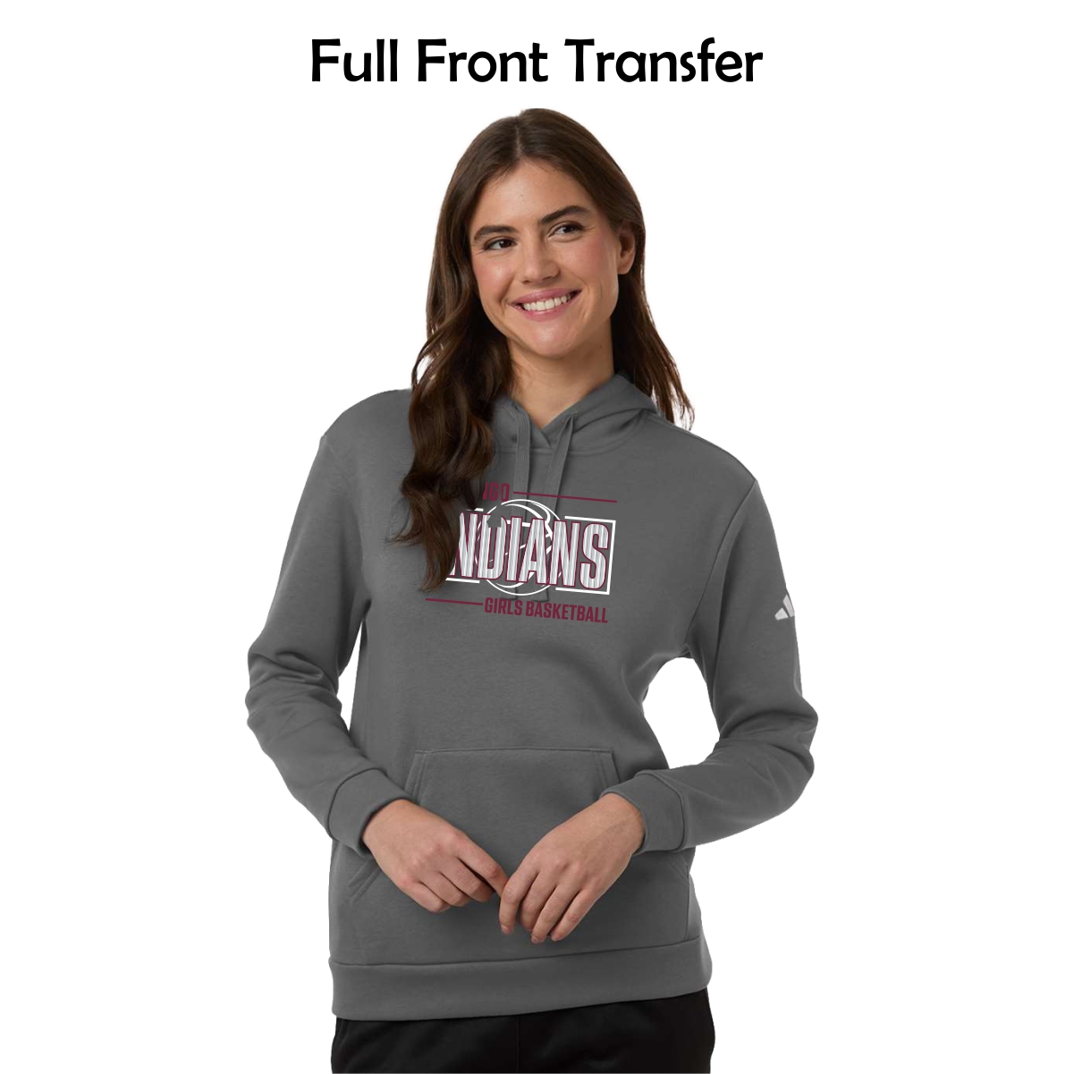 MCHS Girls Basketball Ladies Adidas Hooded Sweatshirt