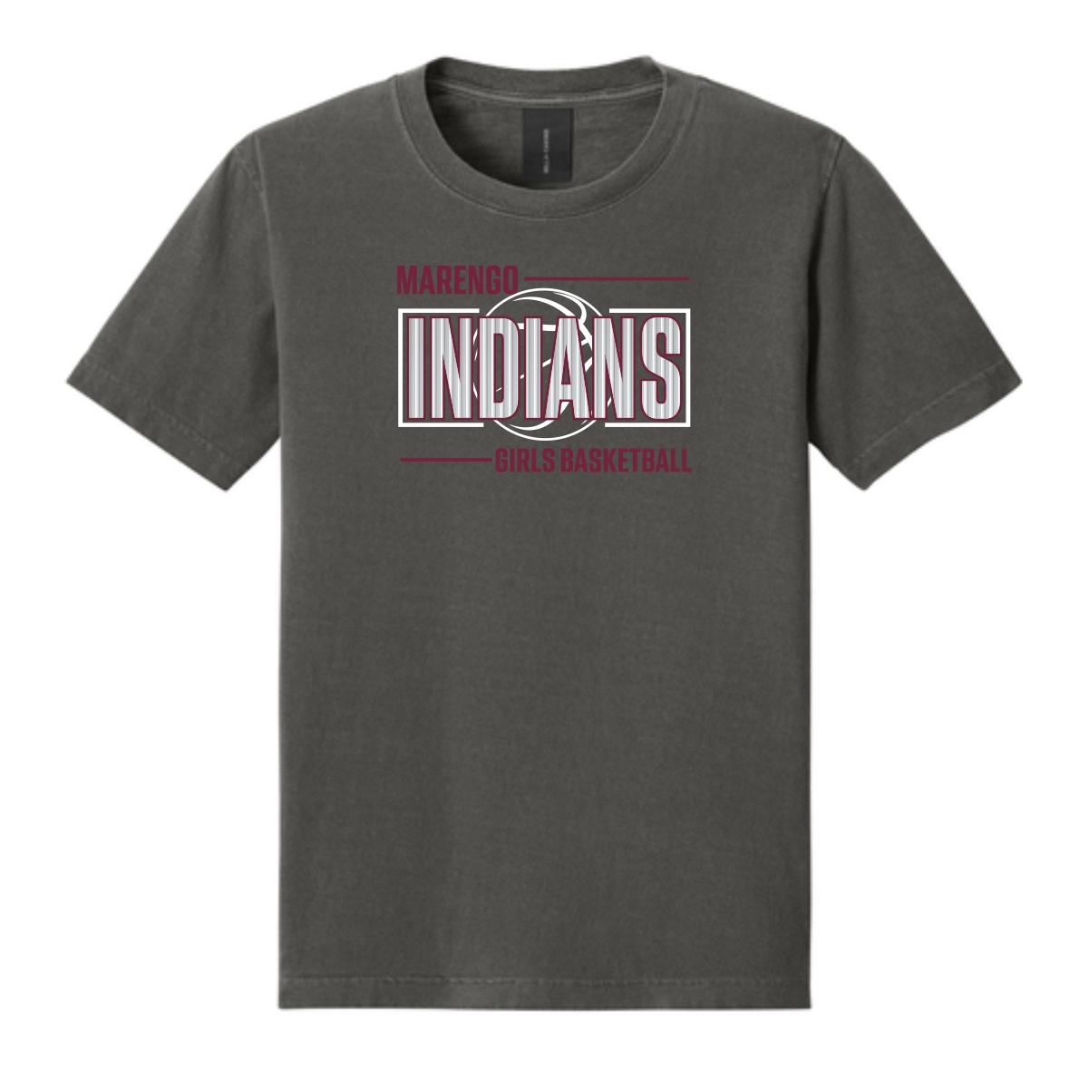 MCHS Girls Basketball Adult Heavyweight Garment-Dyed Tee - Image 2