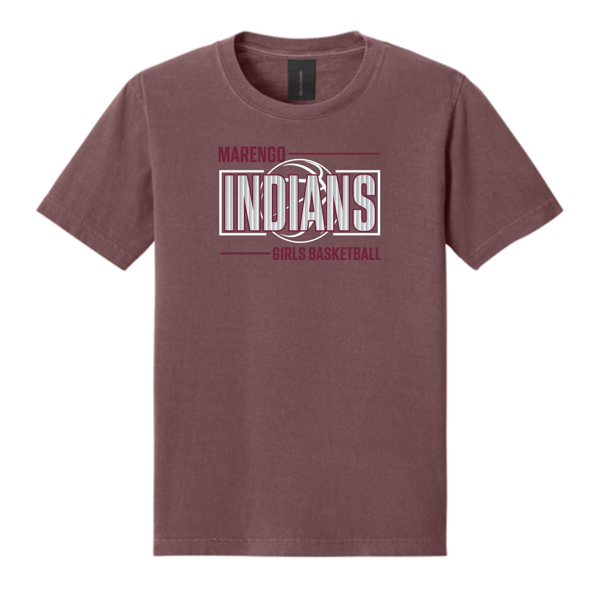 MCHS Girls Basketball Adult Heavyweight Garment-Dyed Tee - Image 3