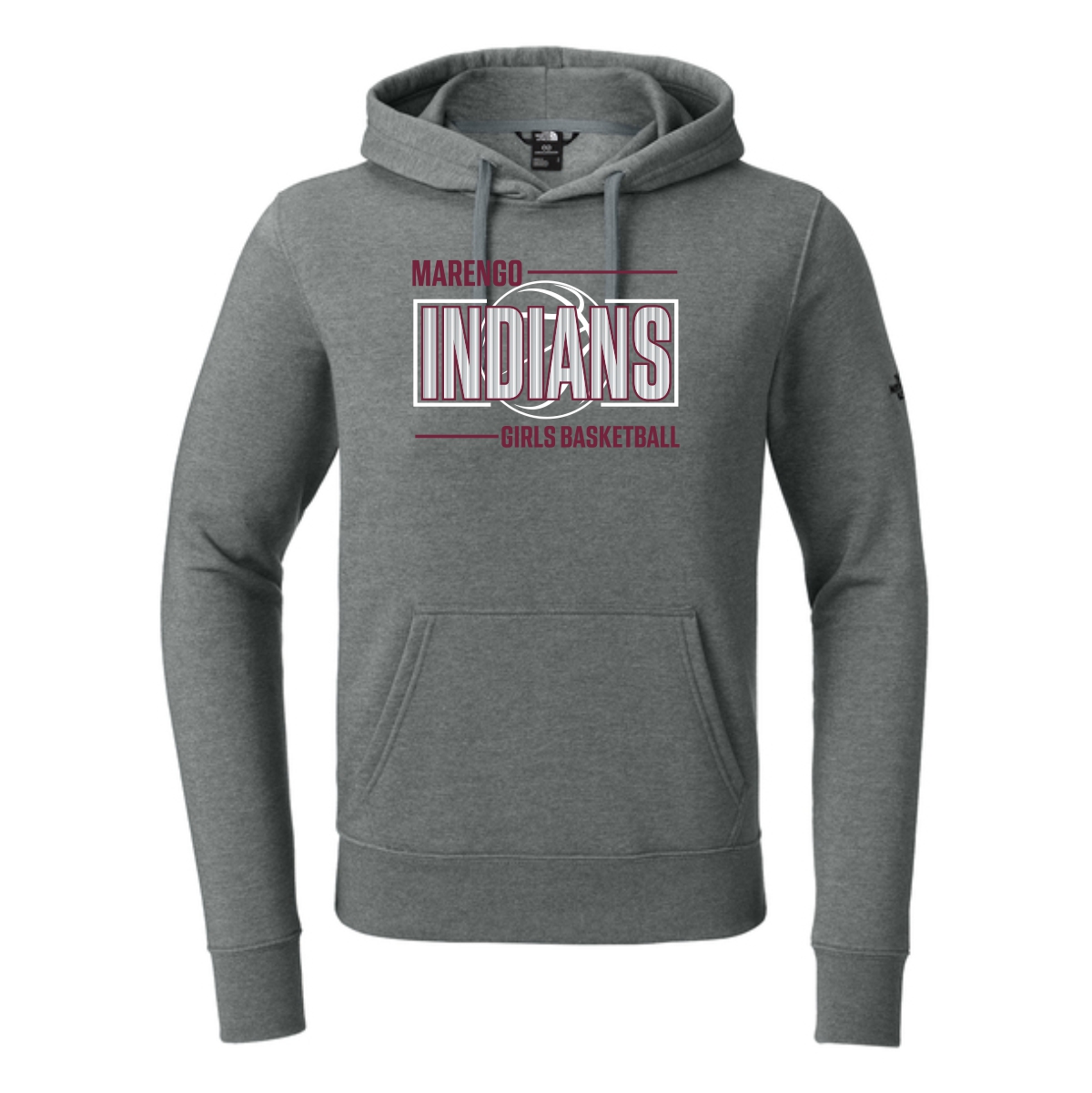 MCHS Girls Basketball Adult The North Face Pullover Hoodie - Image 2