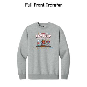 Riley Spiritwear 01 “Level Up” Adult District Heavyweight Fleece Crew (Oversized fit)