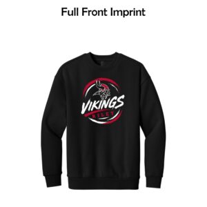 Riley Spiritwear 03 “Vikings Circle” Adult District Heavyweight Fleece Crew (Oversized fit)