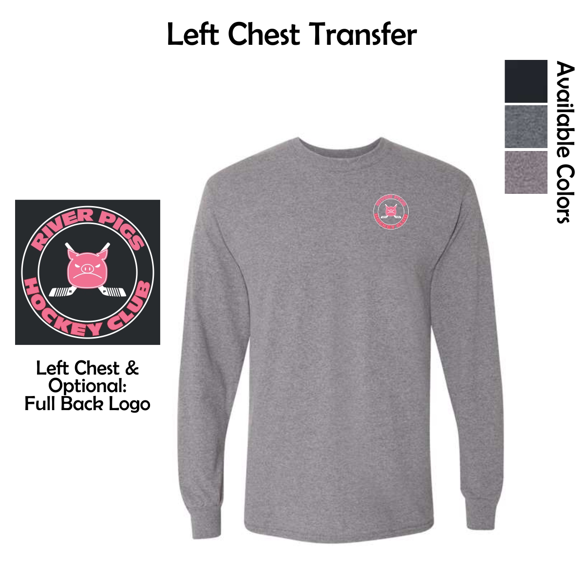 River Pigs Hockey Long Sleeve T-Shirt