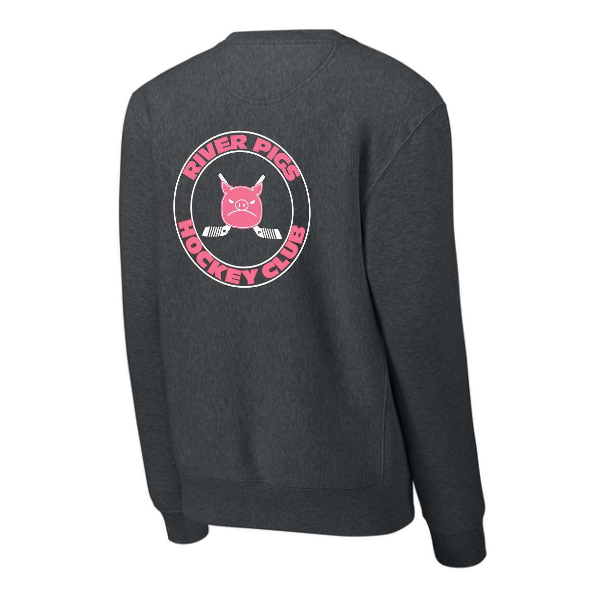 River Pigs Hockey Sport-Tek Super Heavyweight Crewneck Sweatshirt - Image 5